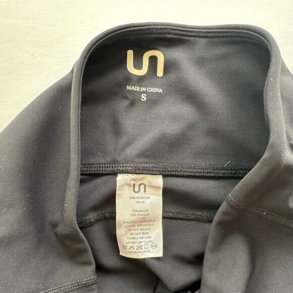 Urban Savage Ruffle Legging Black Size Small Gym Workout Pickleball Walking - Picture 6 of 10